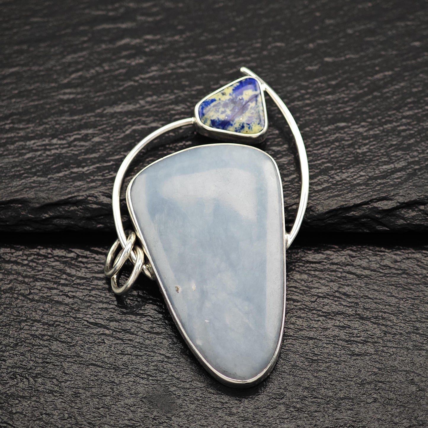 Vintage Lapidario Barrera, Gemstone Pendant Sterling Silver