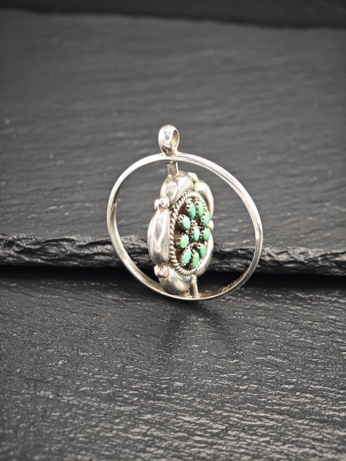 Zuni, Native Reversible, Pendant Sterling Silver P2726