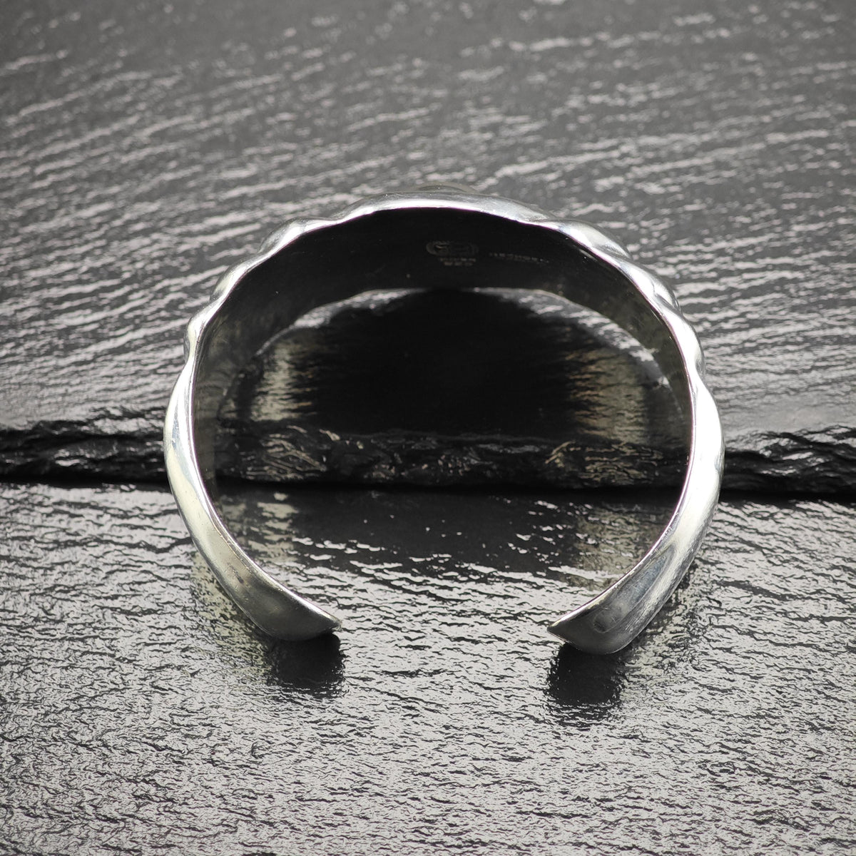 Taxco Ballesteros Modernist Abstract Sterling Silver Cuff Bracelet Sz 6 1/4" BR3193