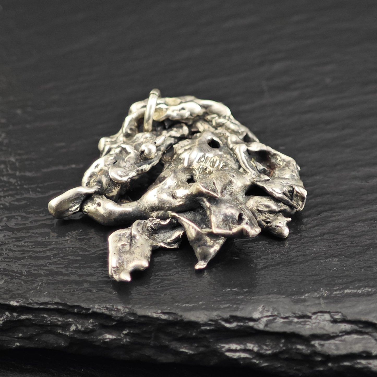 Brutalist Sterling Silver Pendant P3072