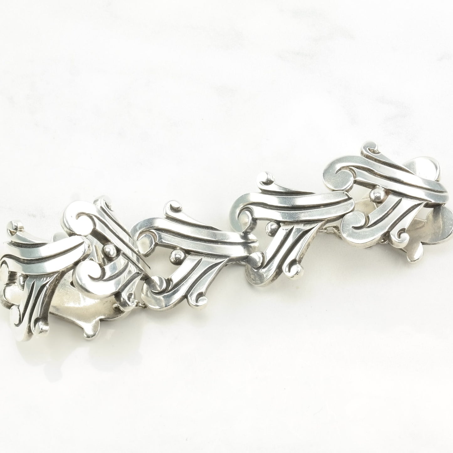 Taxco Sterling Silver Link Bracelet Modernist