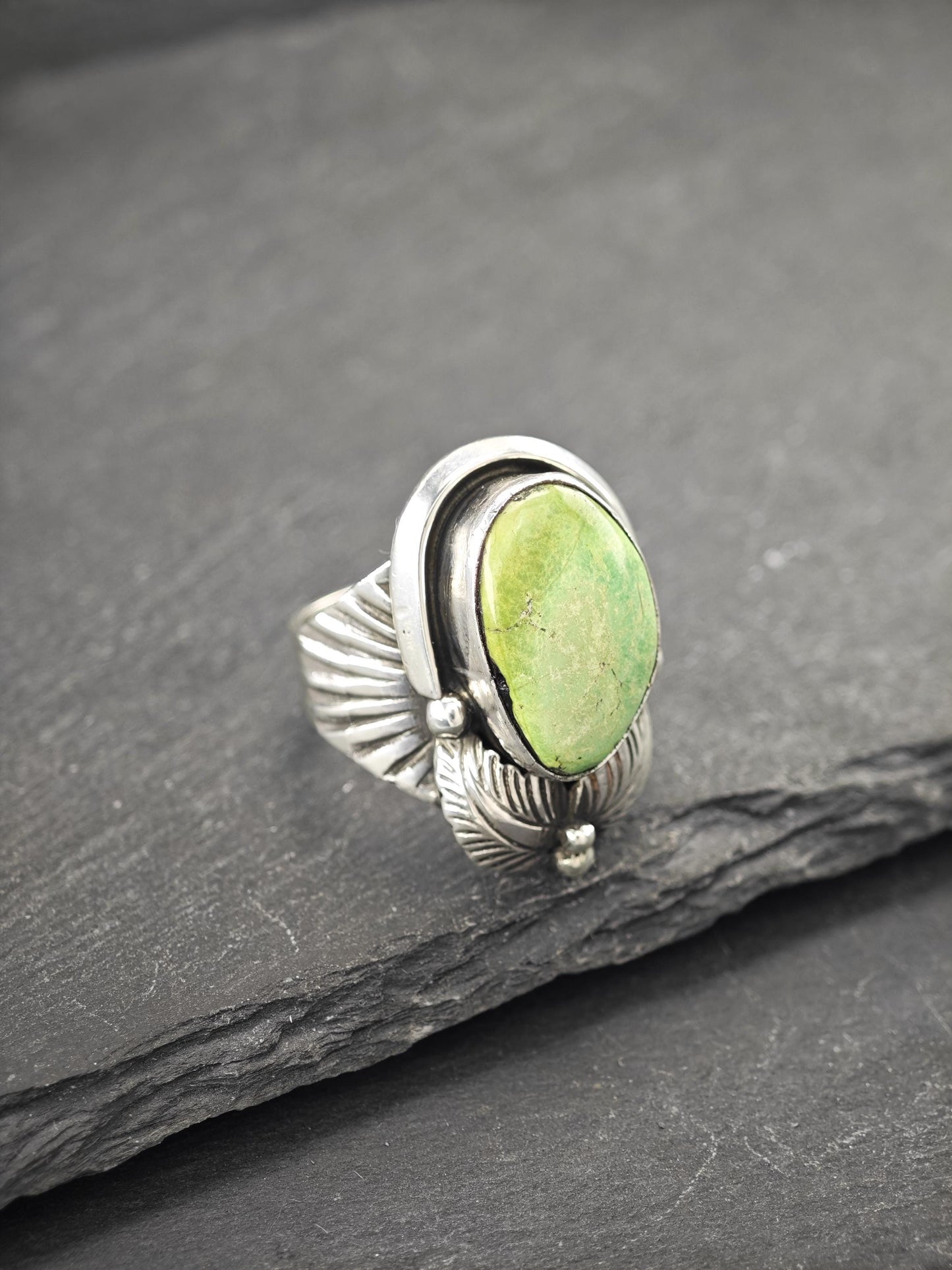 Native American Coral, Turquoise Ring Sterling Silver