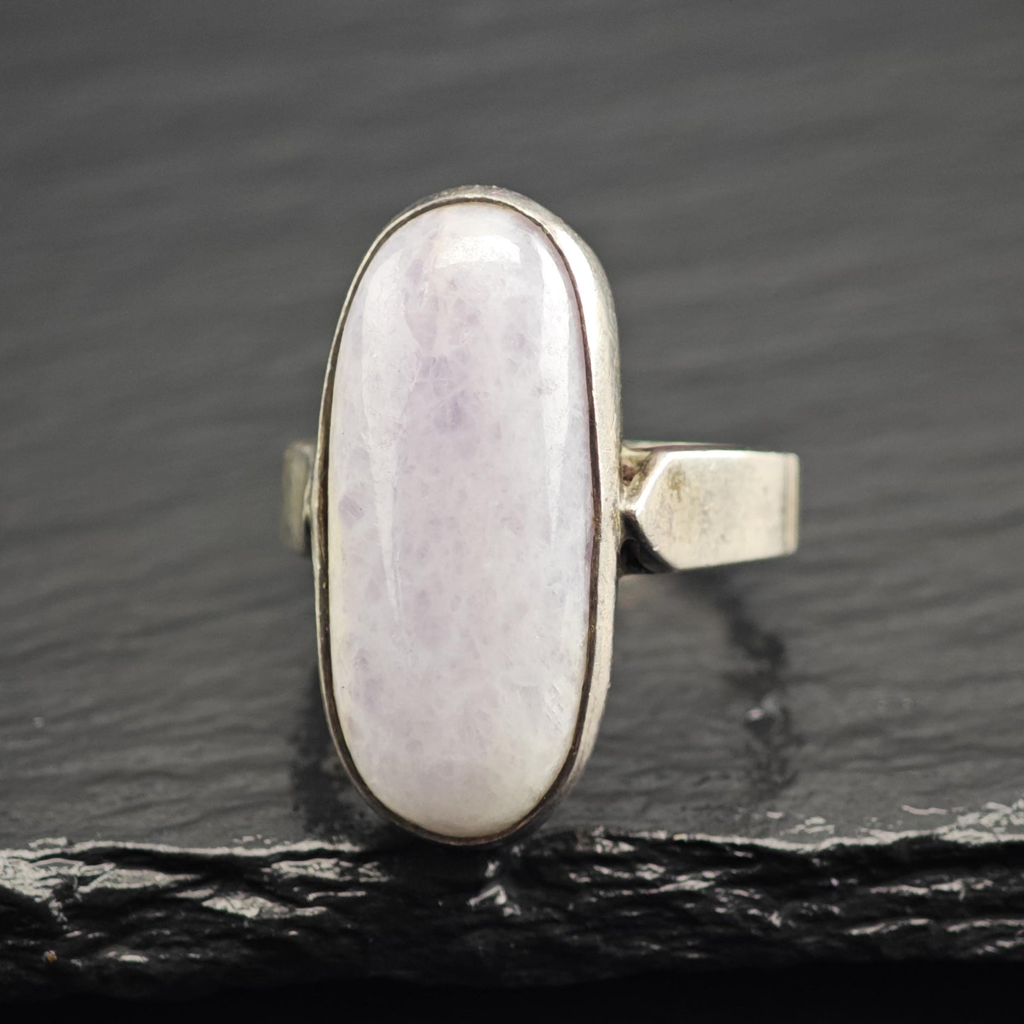 MCM Purple Lavender Jade Sterling Silver Ring Sz 10 R6638