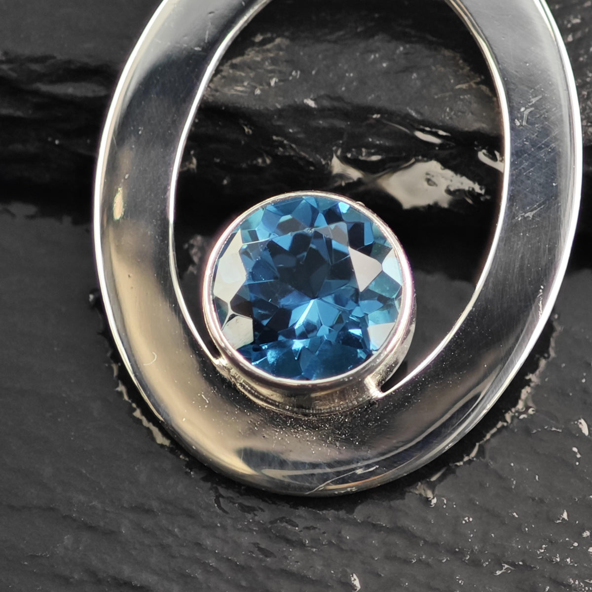 Charles Albert Topaz Sterling Silver Pendant P3150
