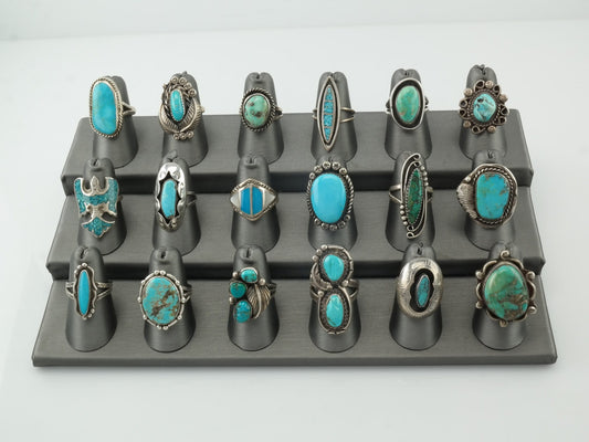 Choice Vintage Sterling Silver Turquoise Ring Size 6 1/2