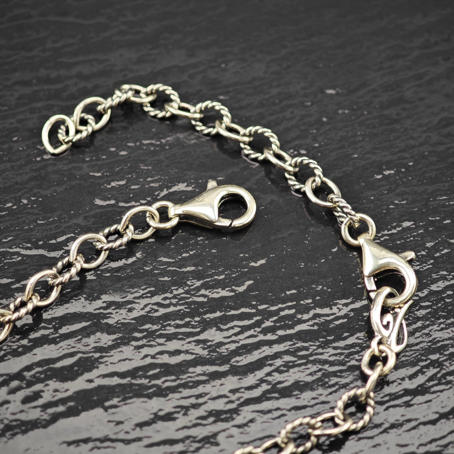 Vintage Carolyn Pollack Lasting Connections Necklace Sterling Silver Adjustable 19 1/2" N2660