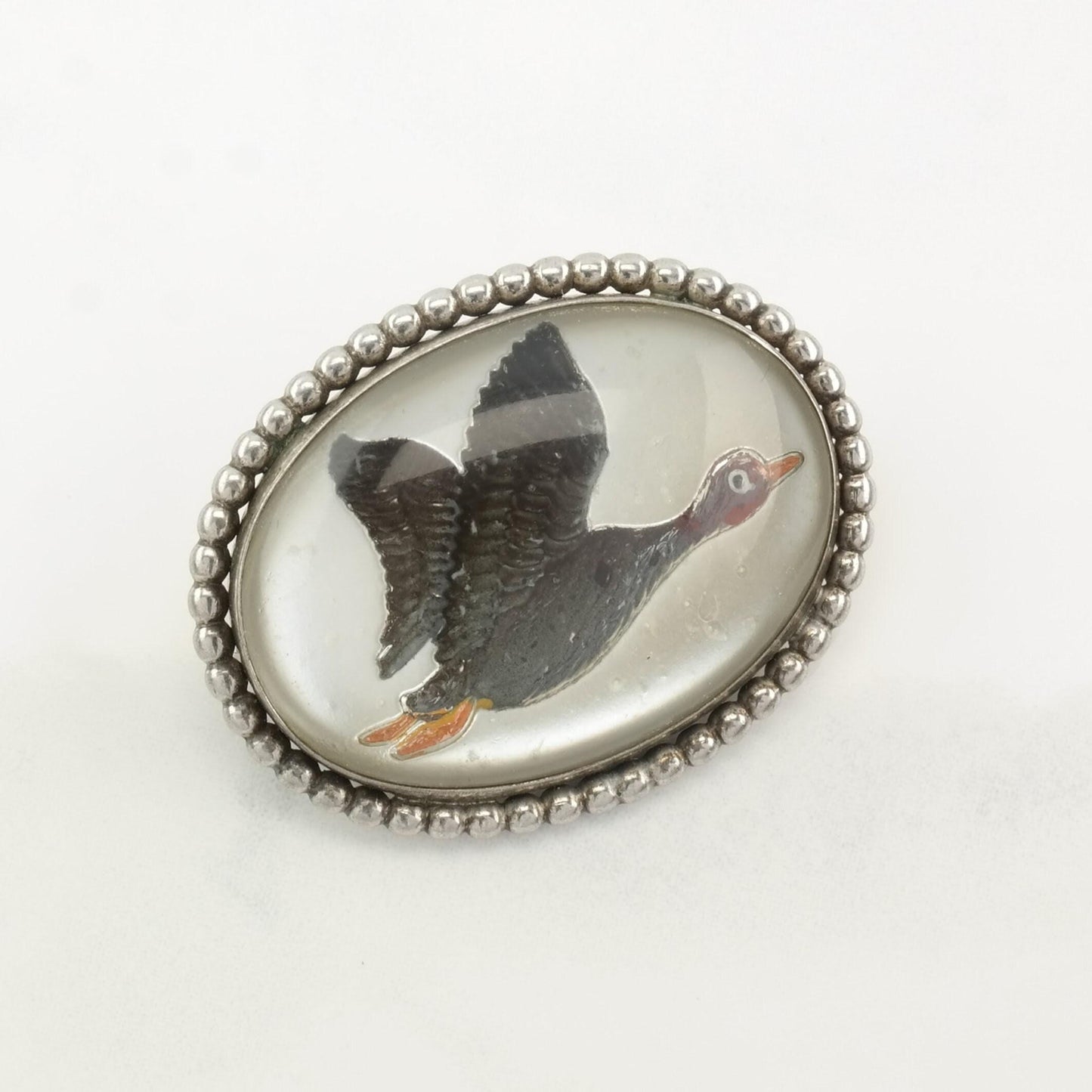 Duck Brooch Essex Crystal Sterling Silver