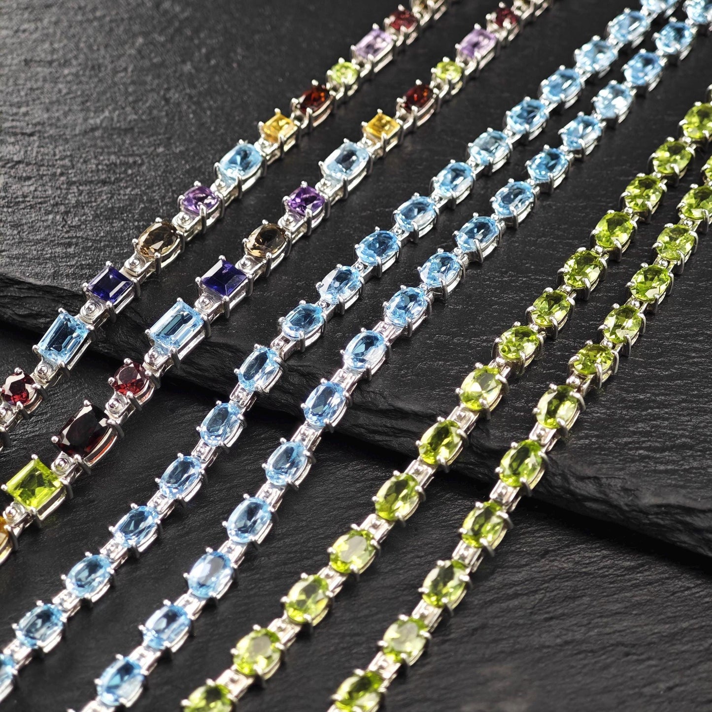 Choice of Gemstone, Topaz, Peridot Necklace Sterling Silver N2475B