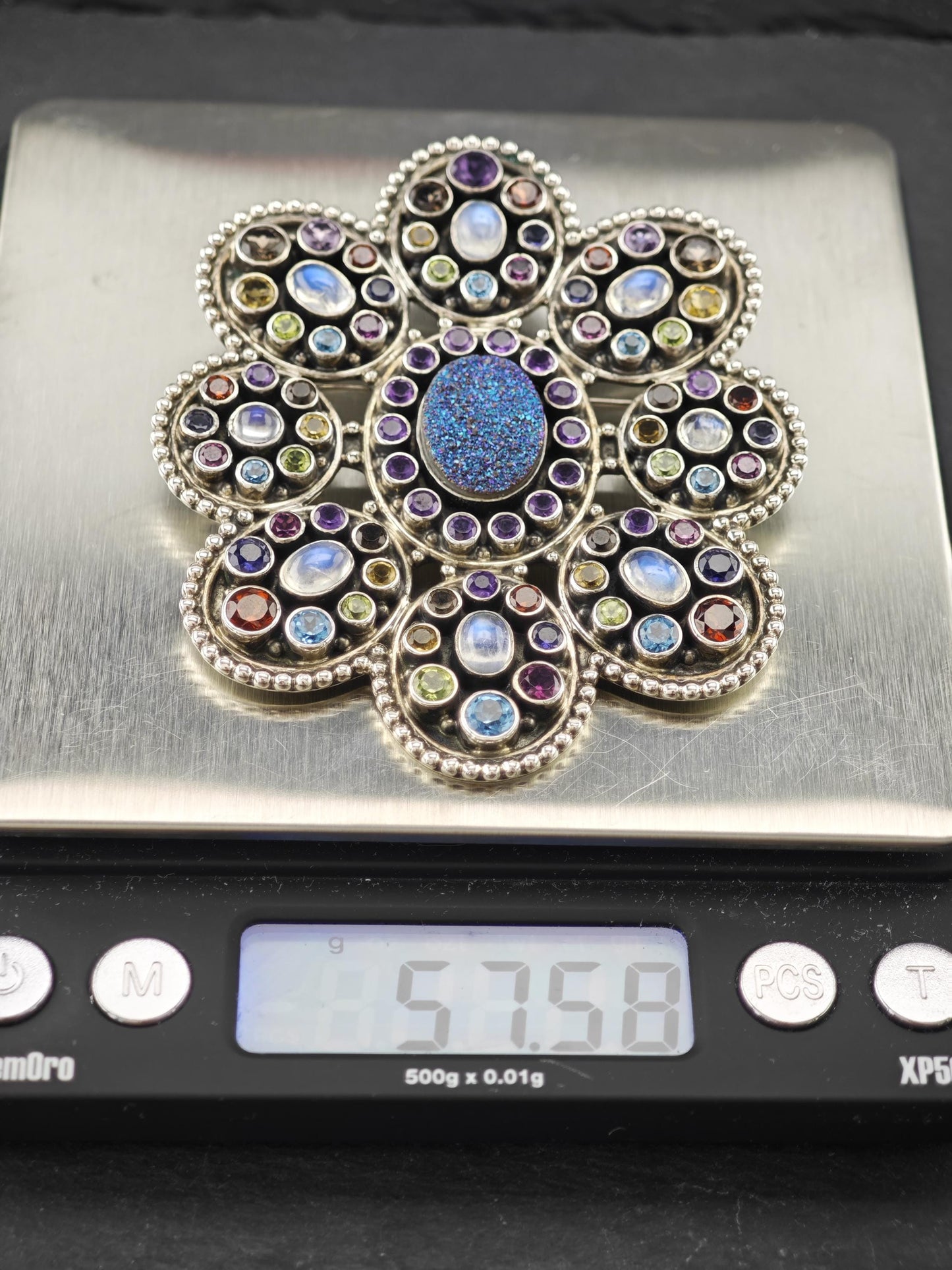 Large Nicky Butler Sterling Silver Brooch Pendant