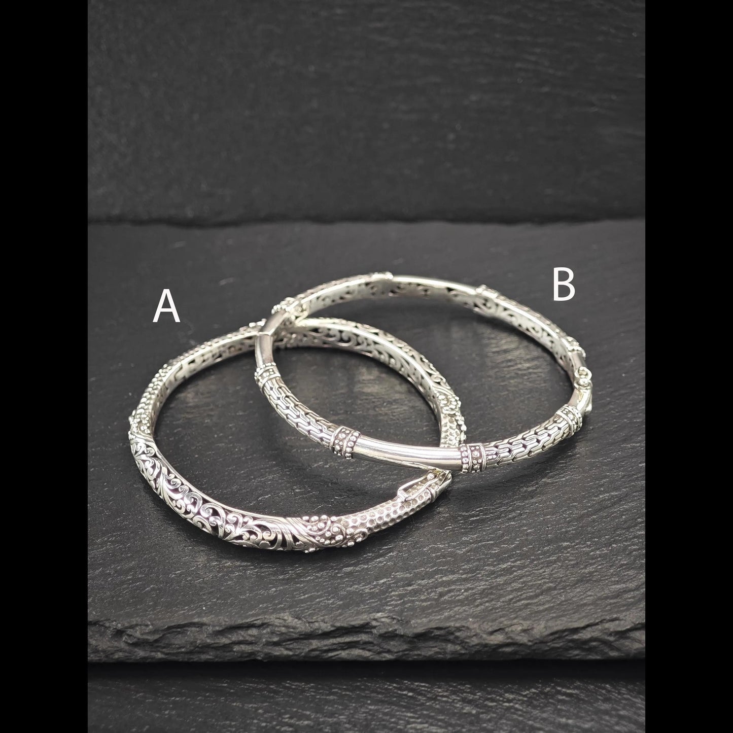Vintage Sarda, Bangle Bracelets Sterling Silver