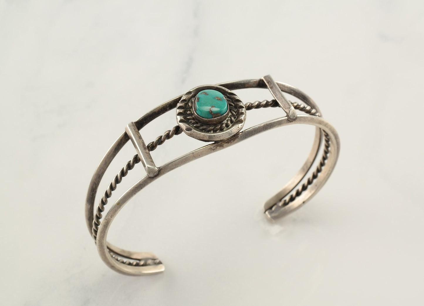 Vintage Silver Turquoise Cuff Bracelet