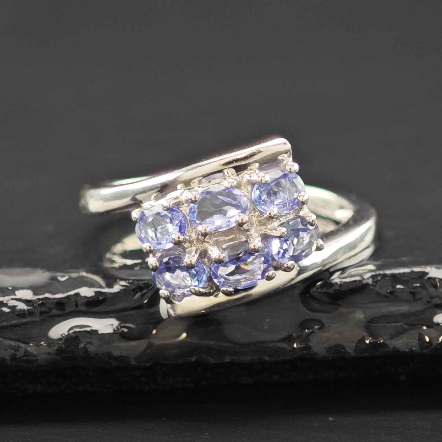 Gemstone Ring Sterling Silver Classic Style Size 8 R6237