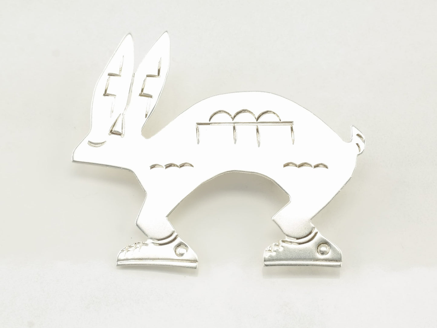 Southwestern Sterling Silver Rabbit Brooch