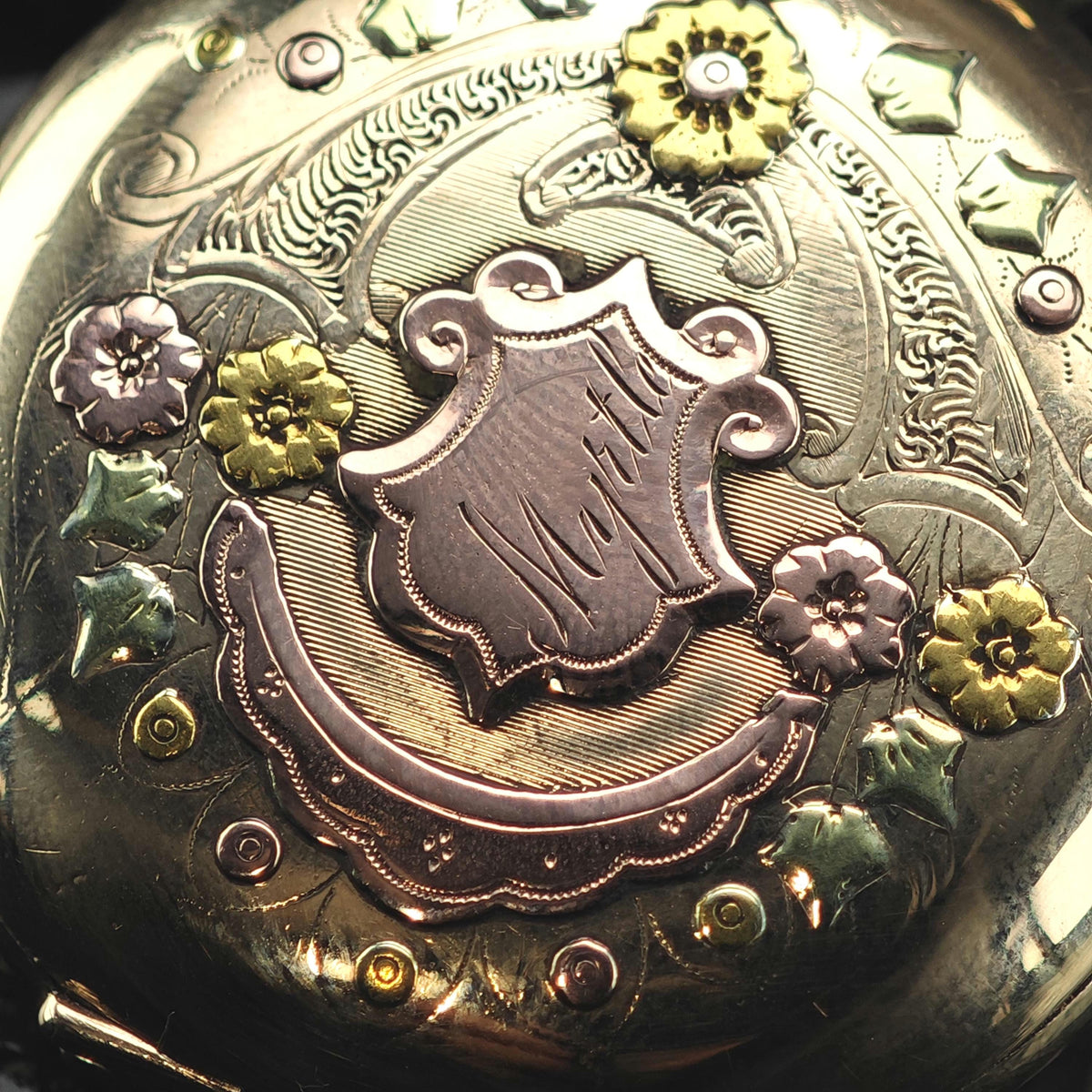 AS IS Antique Art Nouveau Swallow Pocket Watch Case MISC0439