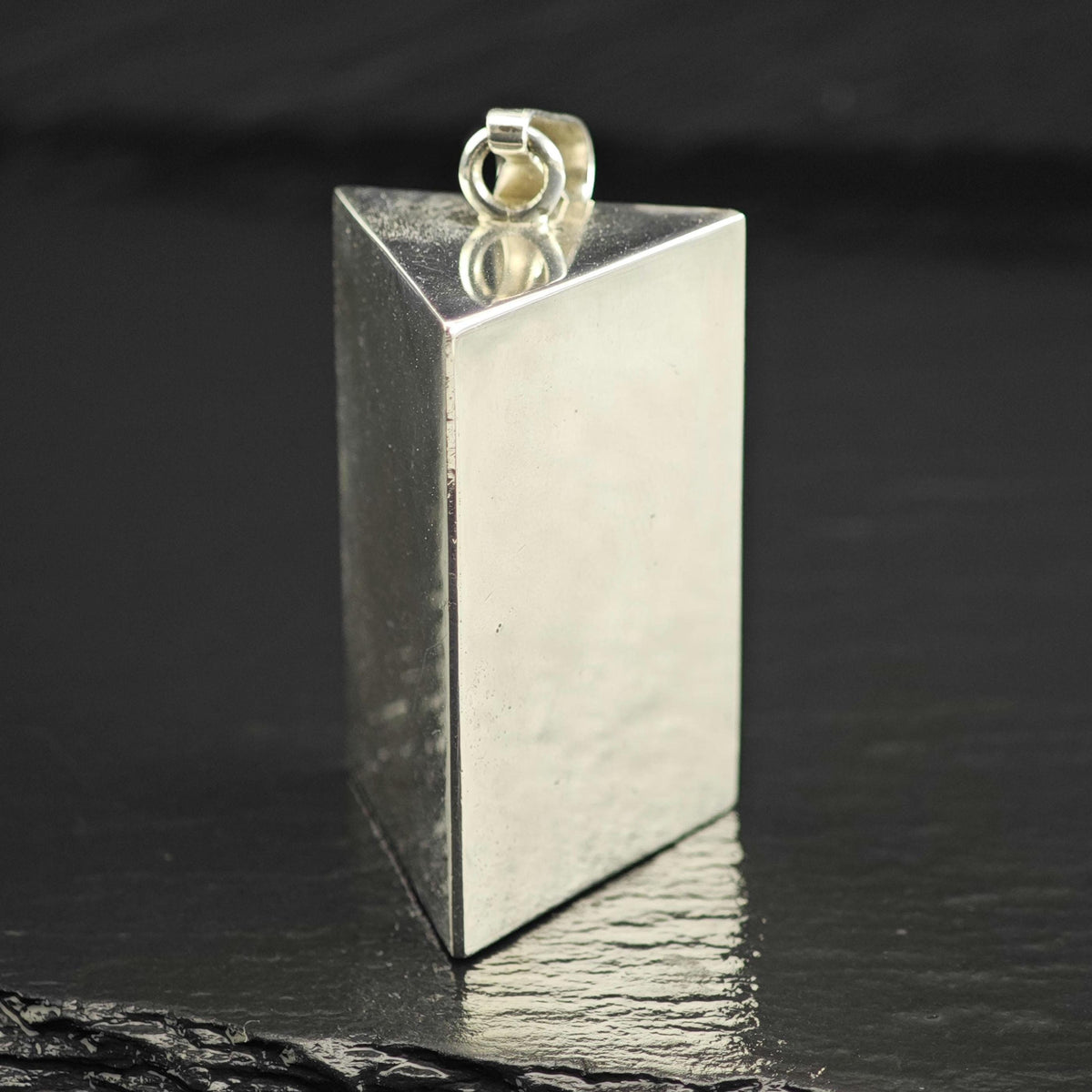Triangular Prism Sterling Silver Pendant P3101