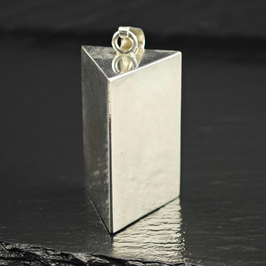 Triangular Prism Sterling Silver Pendant P3101