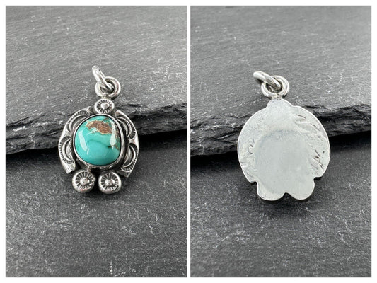Native American Turquoise Pendant Sterling Silver P2701