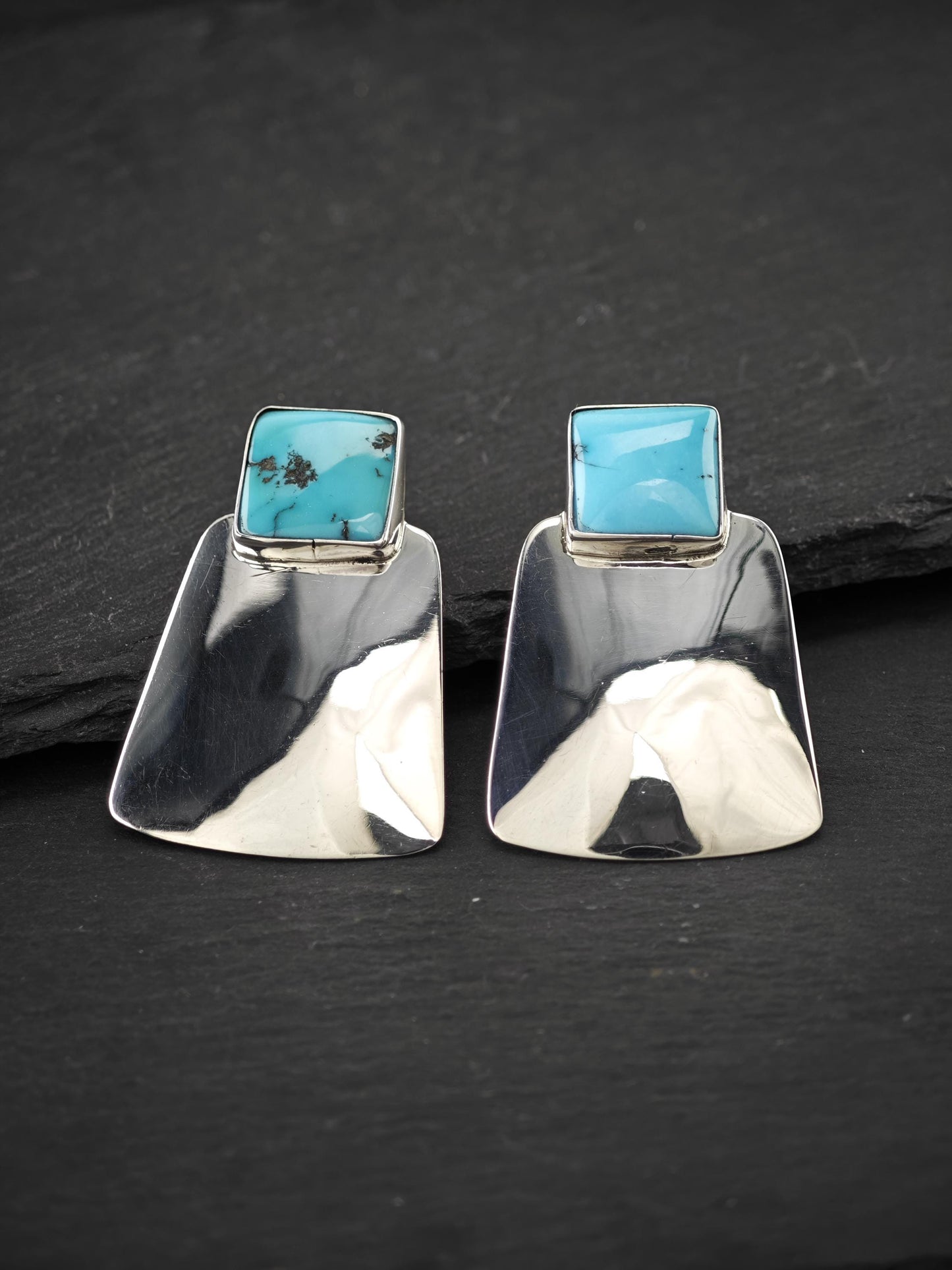 Vintage Native American Stud Earrings Sterling Silver