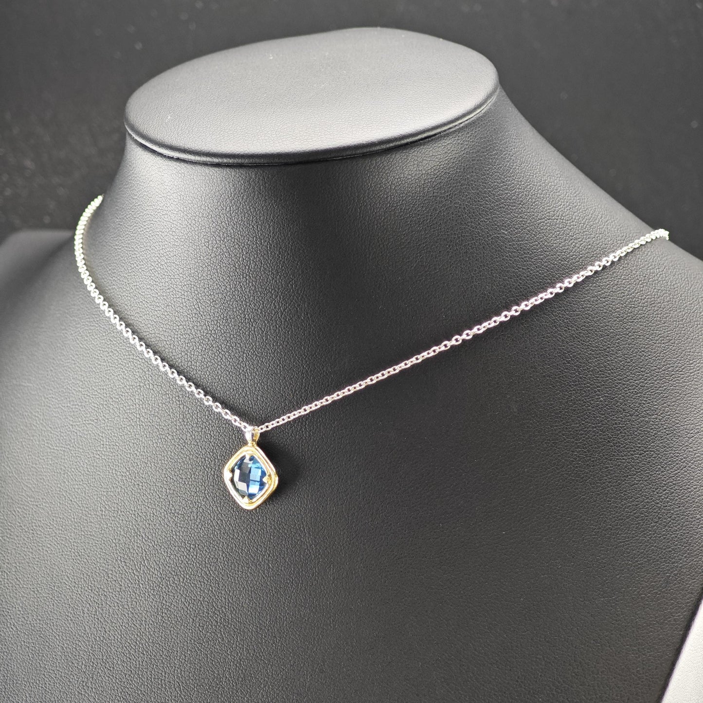 Gurhan Sterling Silver Blue, Gold Topaz Necklace