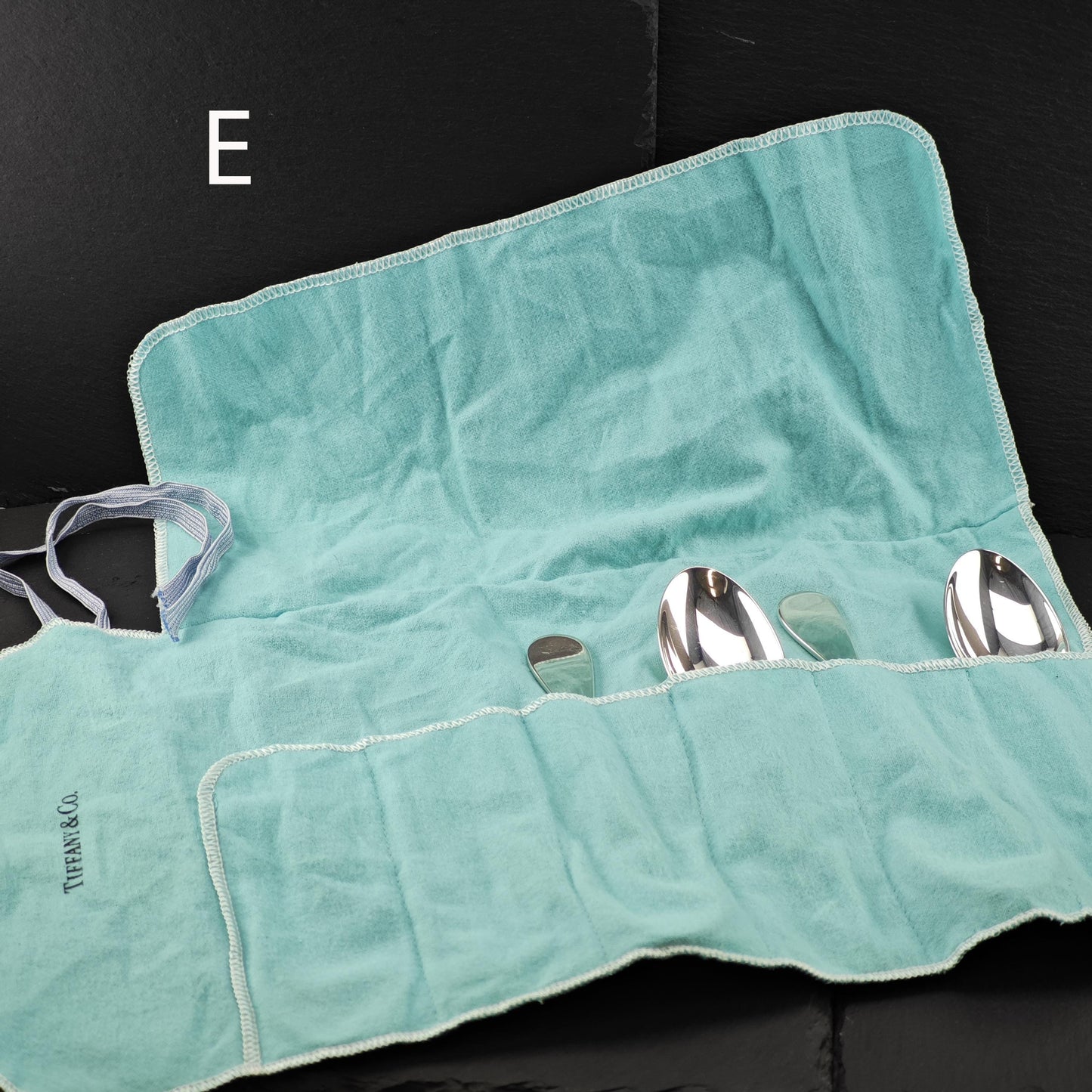 Choice Of Vintage Tiffany Silverware King William: Dinner Forks and Dessert Spoons with Pouch Sterling Silver