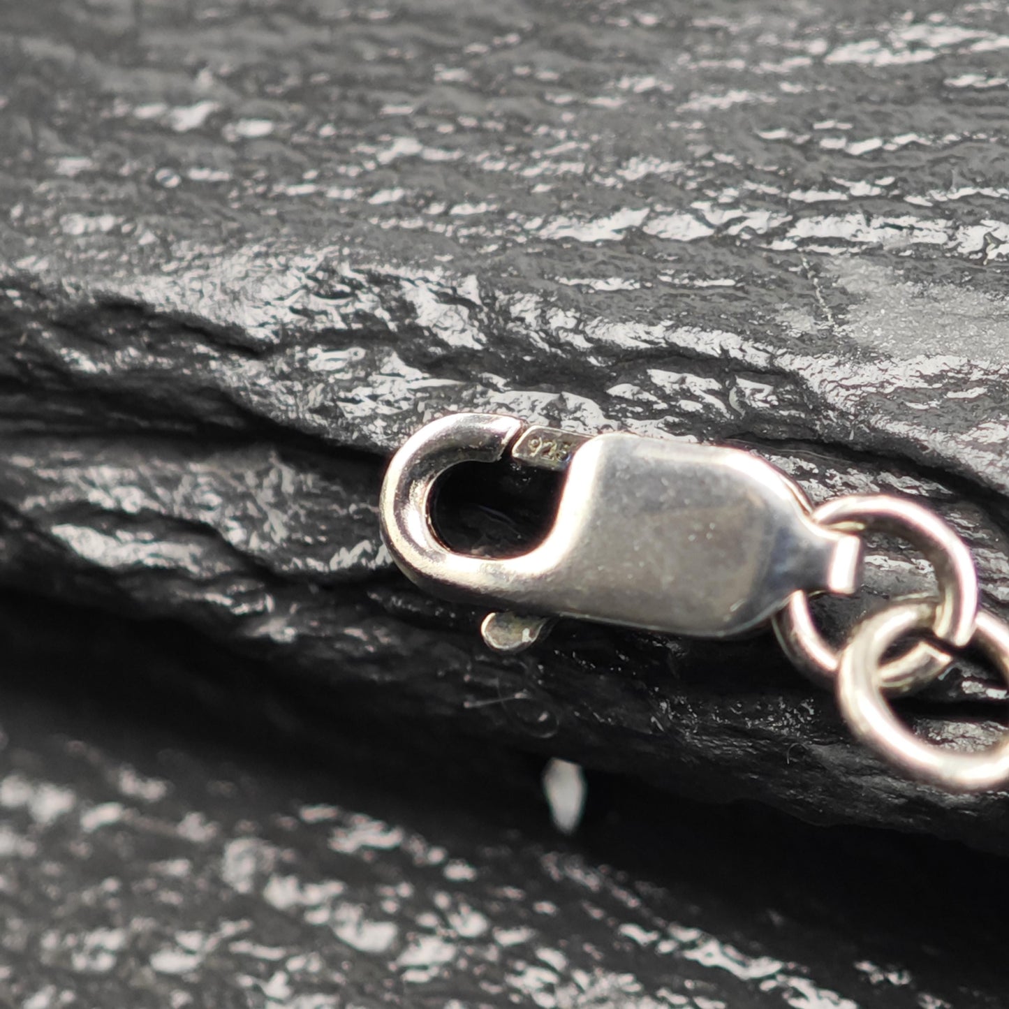 Black Oxidized Adjustable Link Chain Sterling Silver Necklace N2764