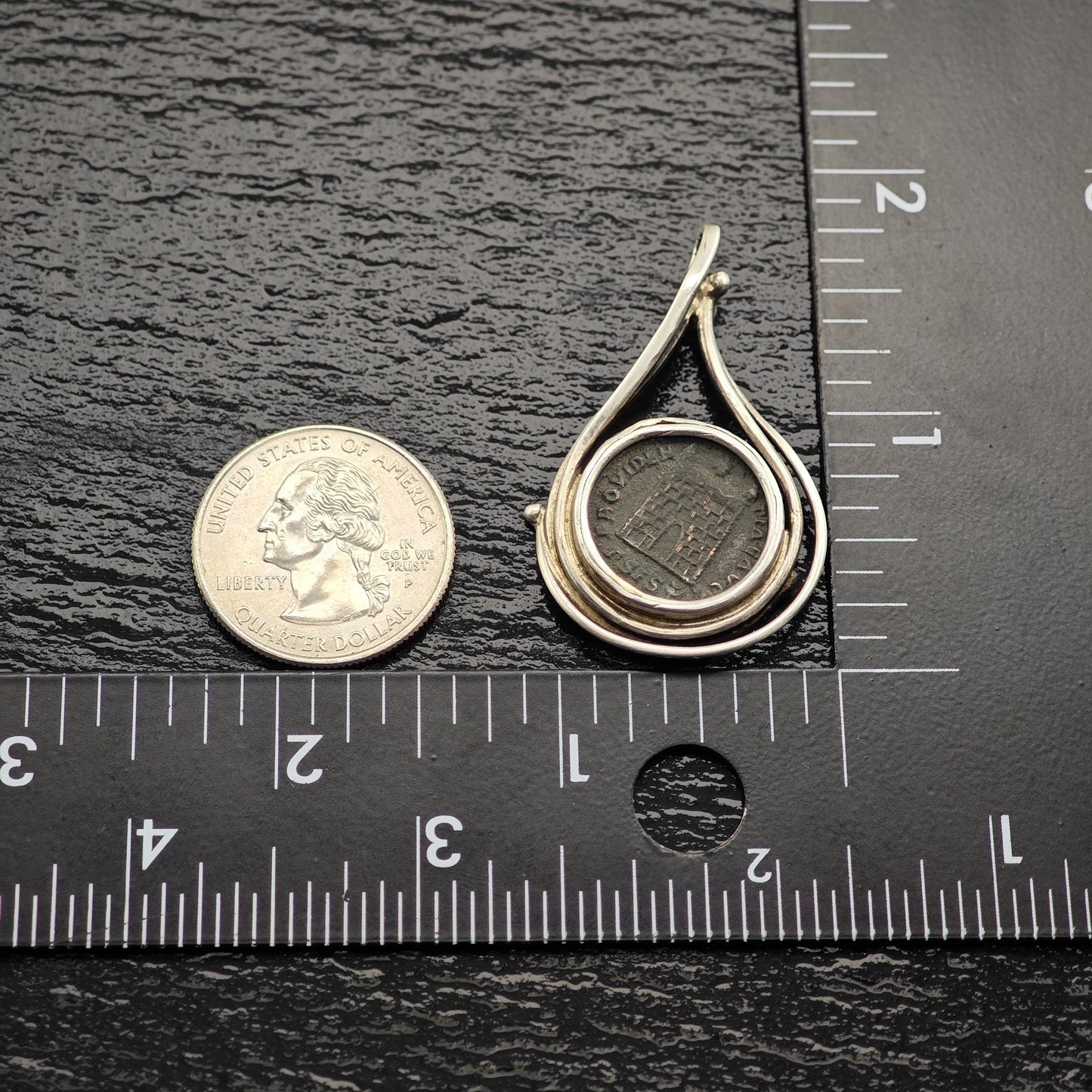 Replica Ancient Roman Coin Pendant Sterling Silver