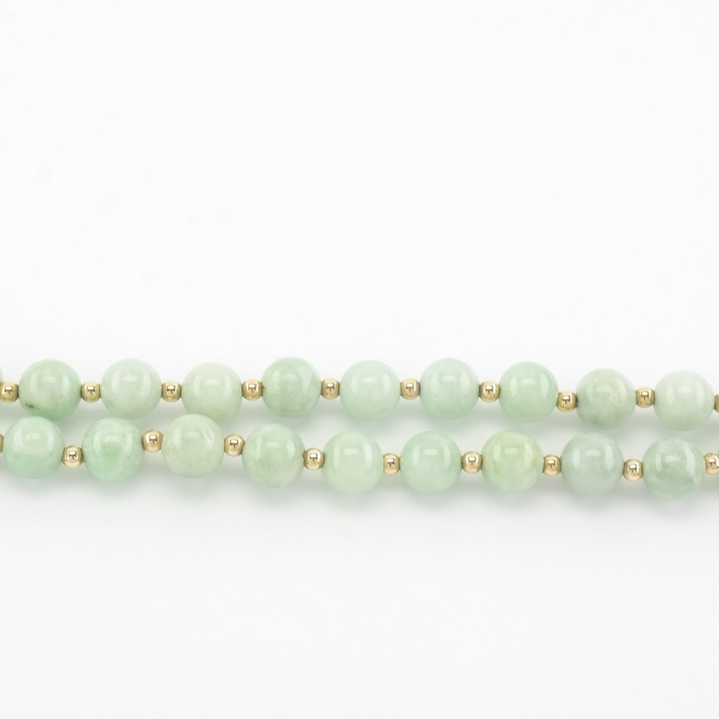 Vintage Jade 8mm Bead, 14K Gold Necklace