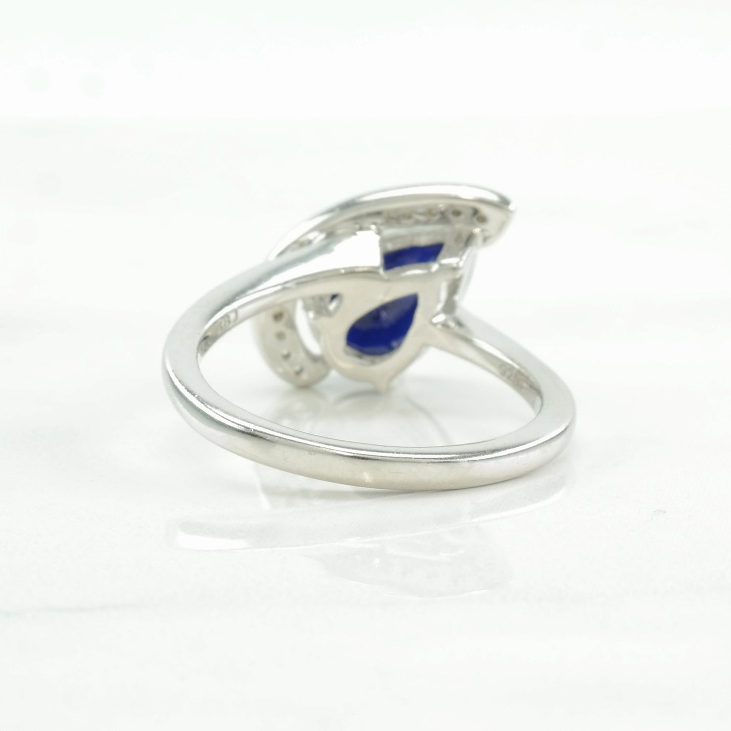 Sterling Silver Ring Sapphire, Spinel Size 7 3/4