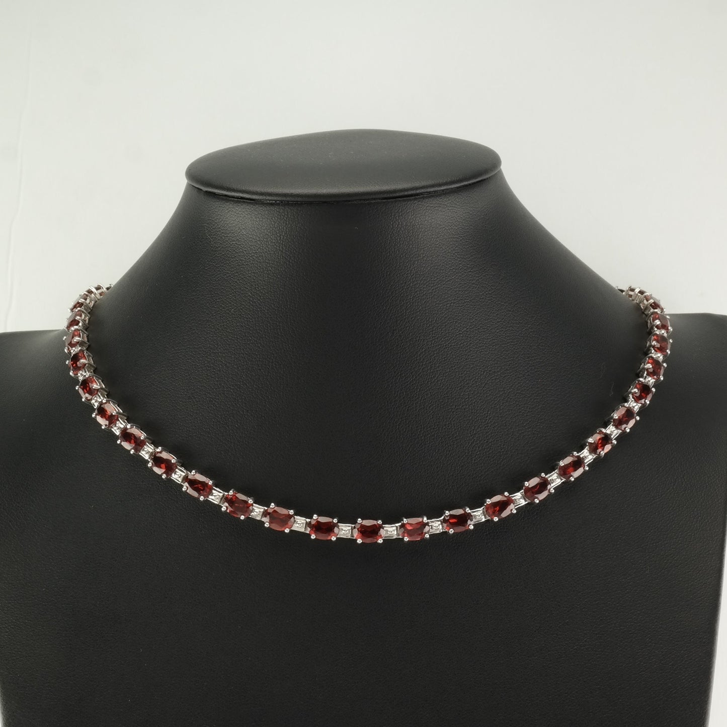 Sterling Silver Garnet Necklace