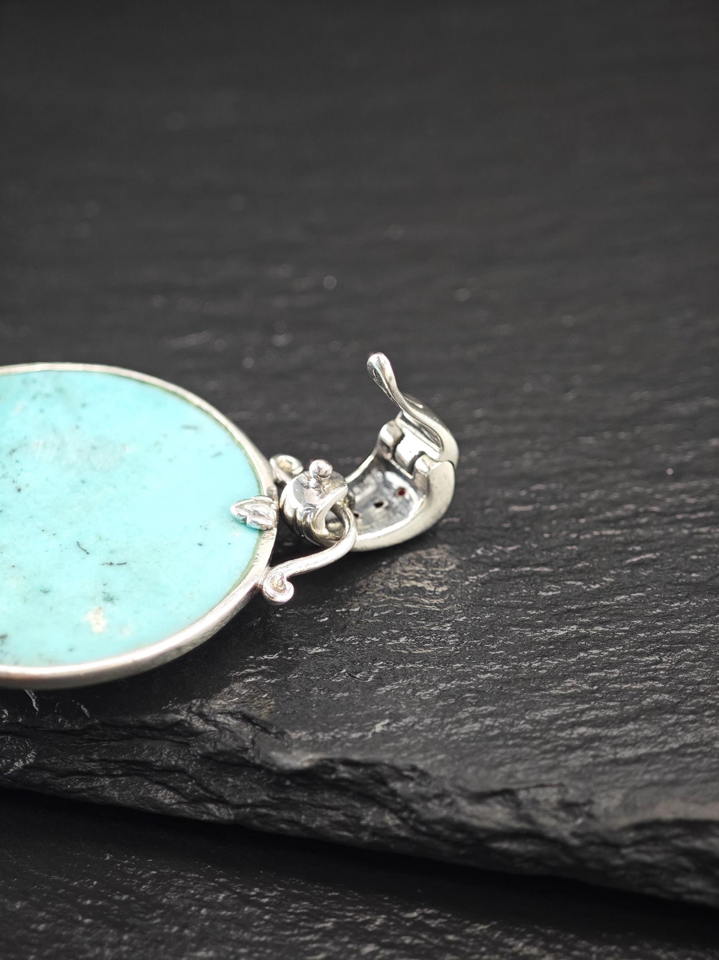 Turquoise, Ruby Thailand Pendant Sterling Silver P2738