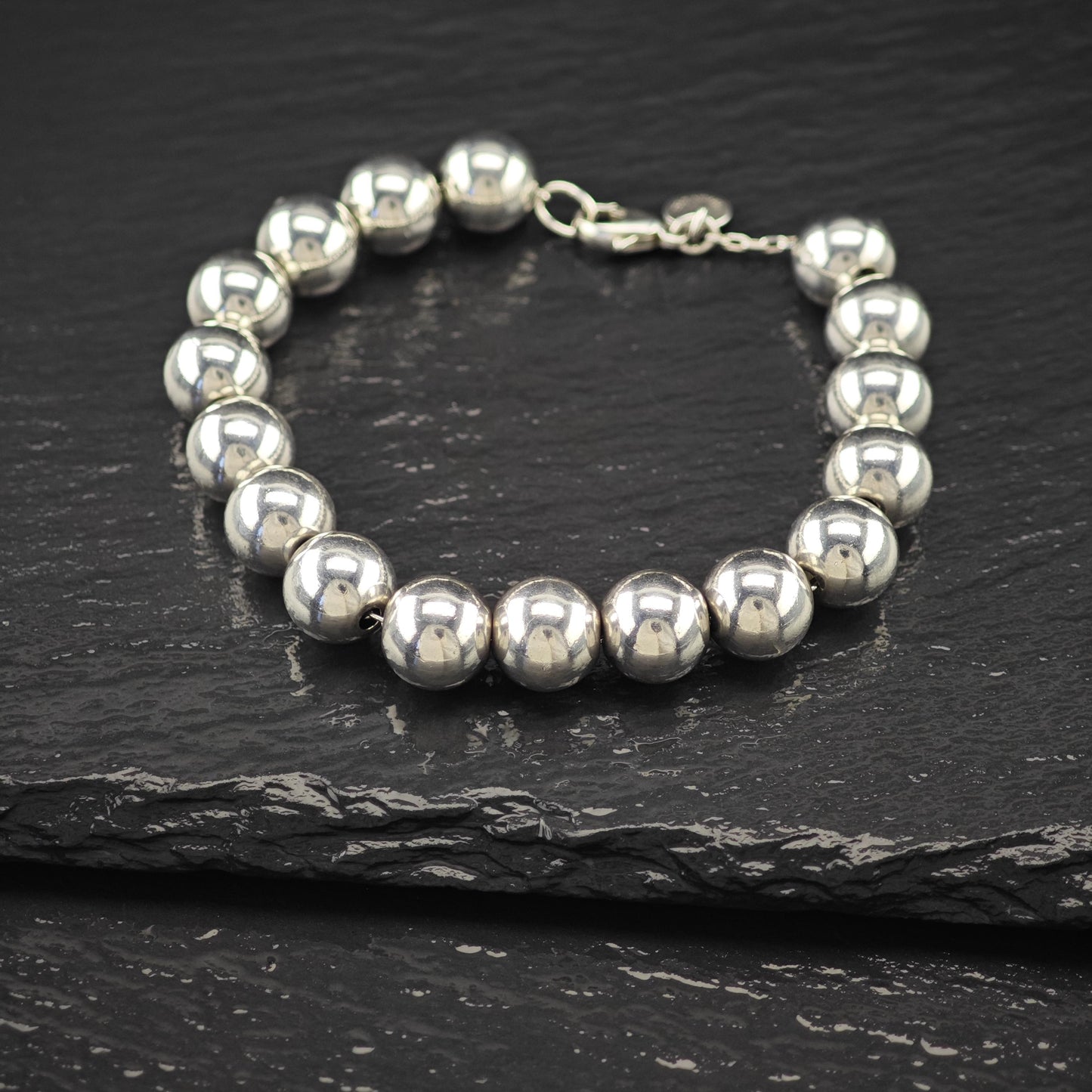 Choice of Tiffany Beaded Link Bracelets, Sterling Silver Size 6 1/2"