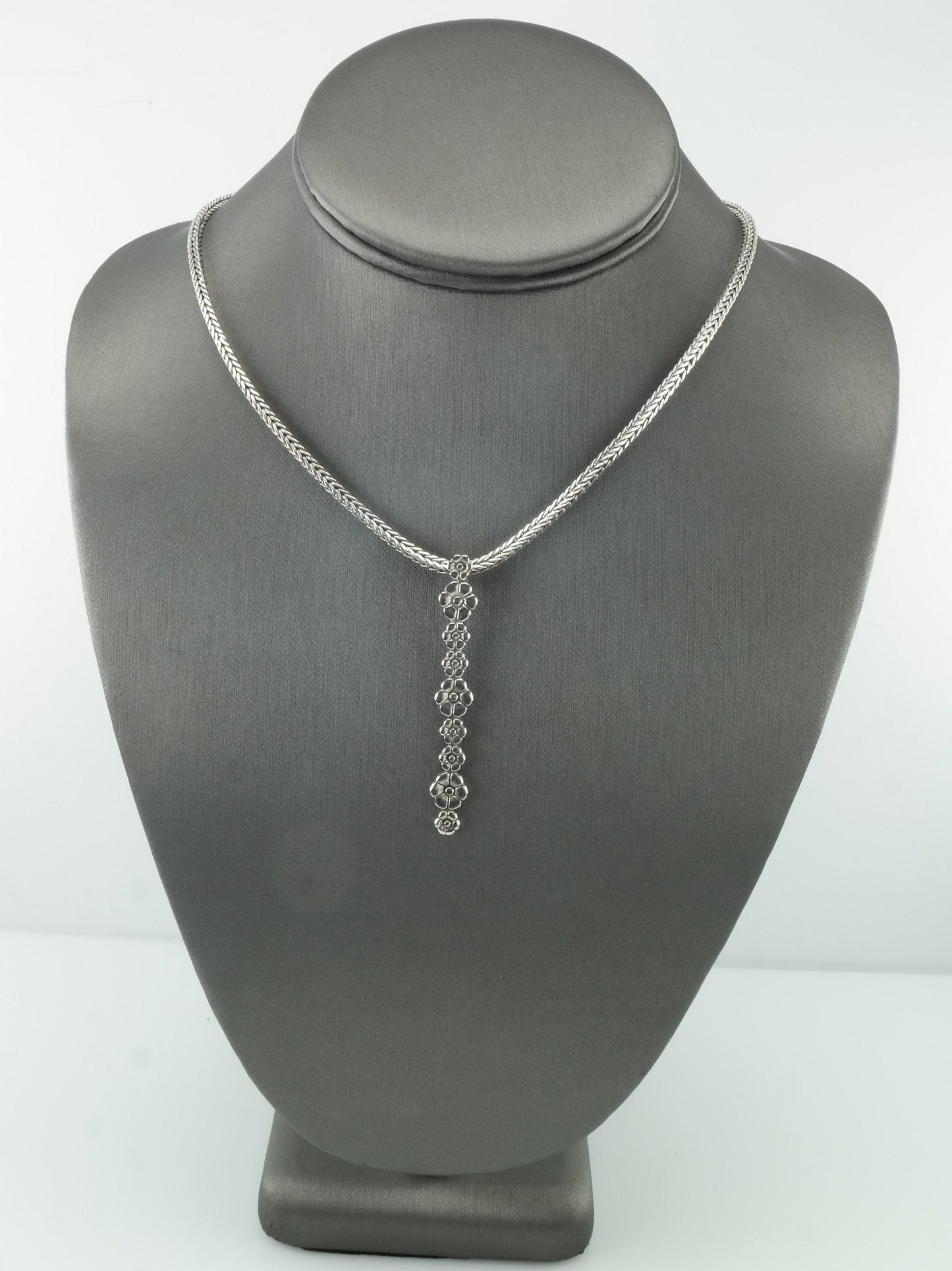 Lois Hill Sterling Silver Flower Necklace