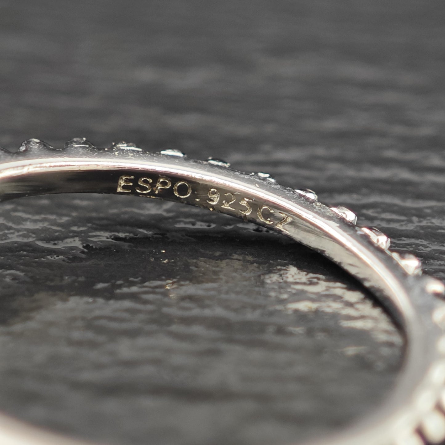 ESPO Sterling Silver Ring Size 7 Elegant Style R6192