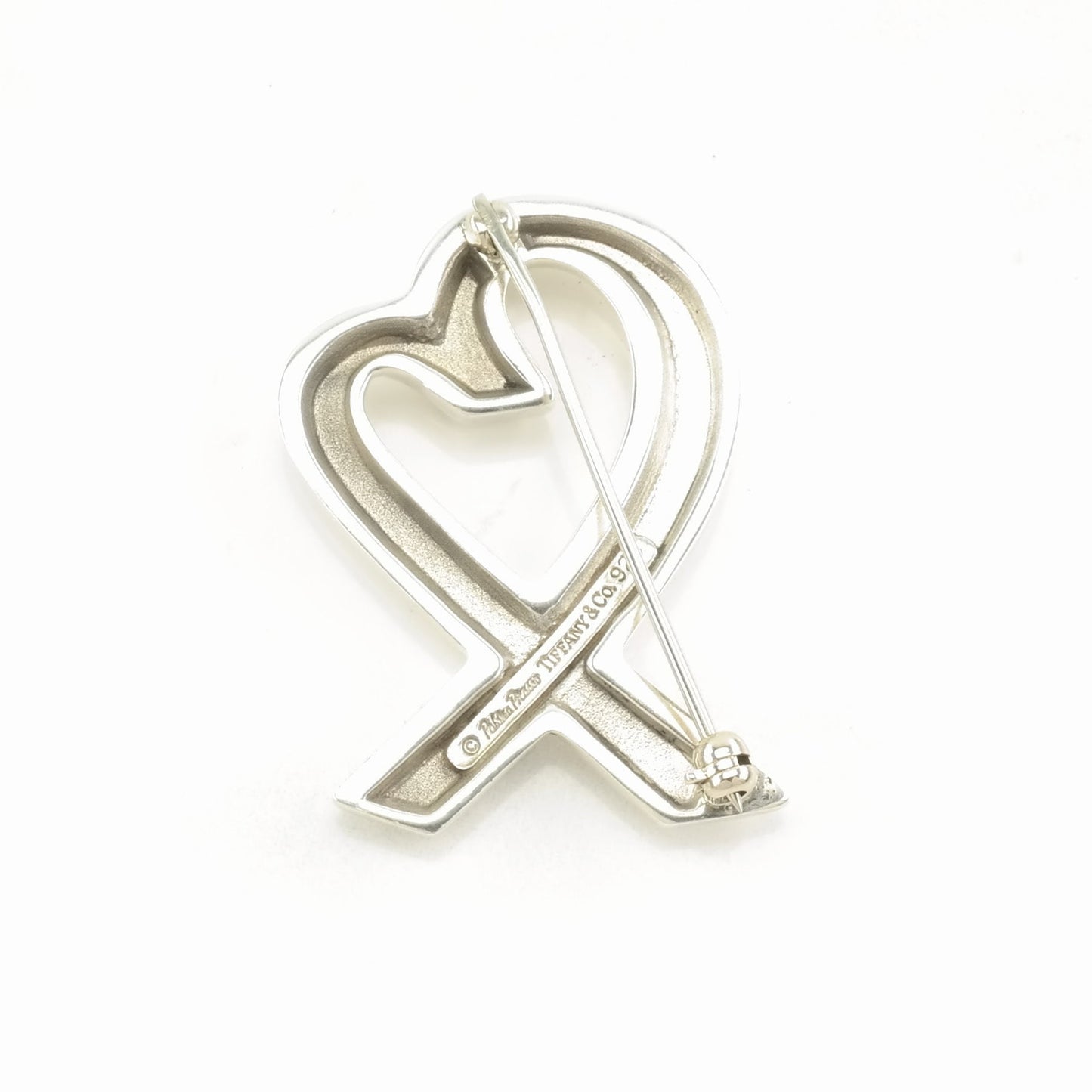 Choice: Tiffany & Co. Sterling Silver Brooch Heart XO