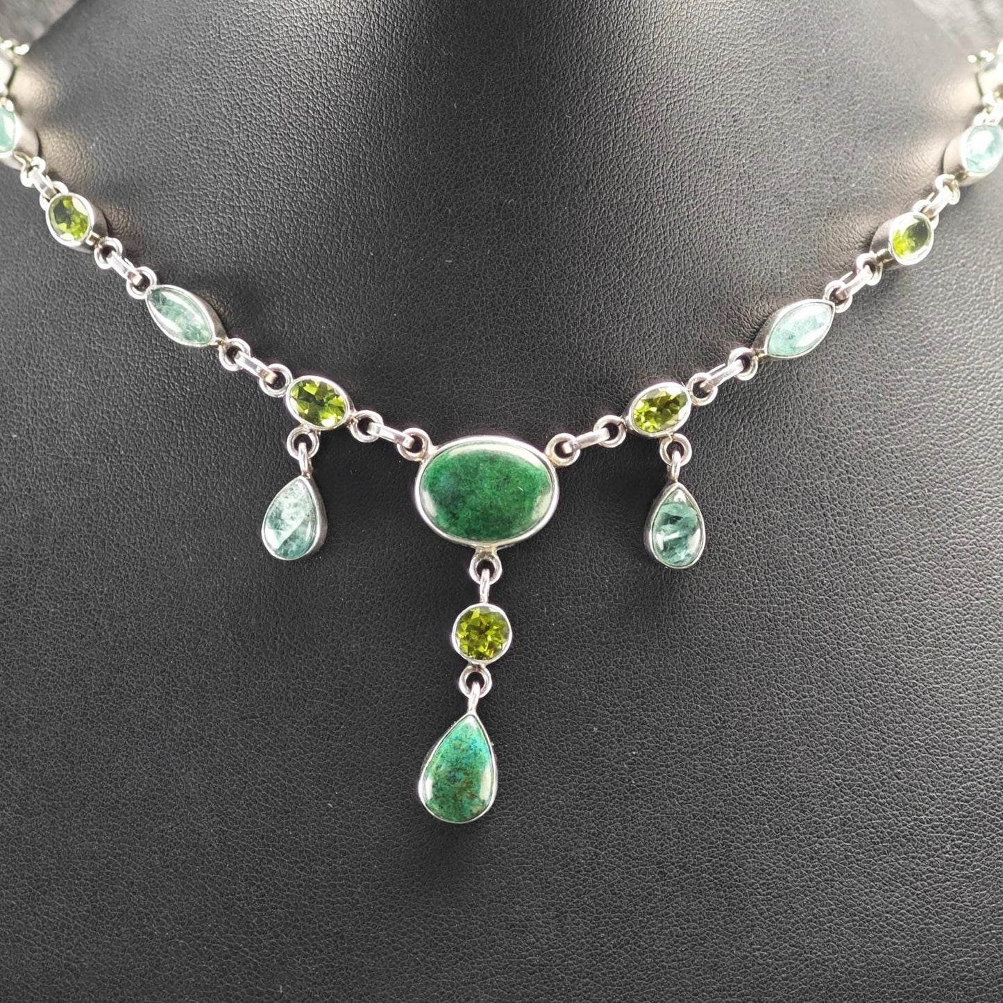 Nicky Butler Green Necklace Sterling Silver N2479