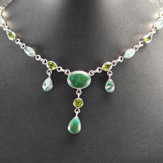 Nicky Butler Green Necklace Sterling Silver N2479