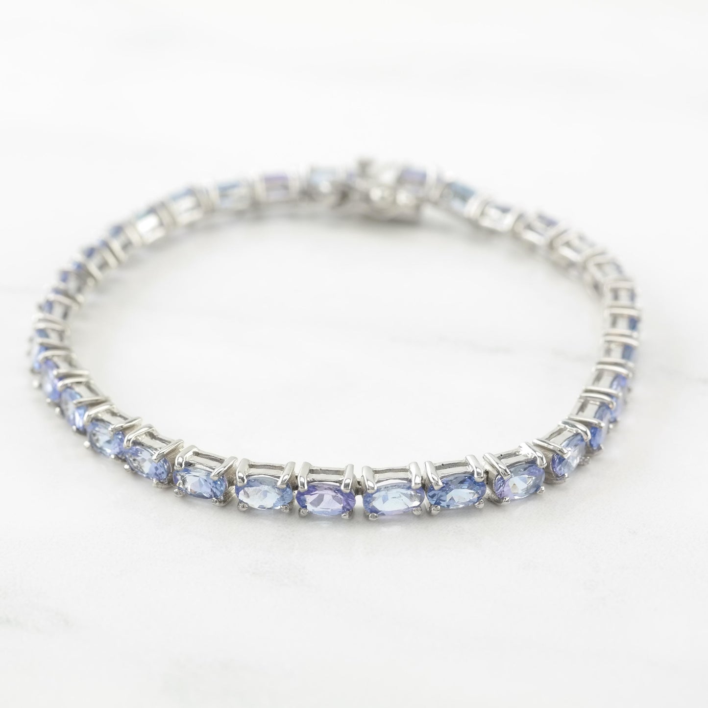 Choice Tanzanite Triangular or Oval Sterling Silver Bracelet