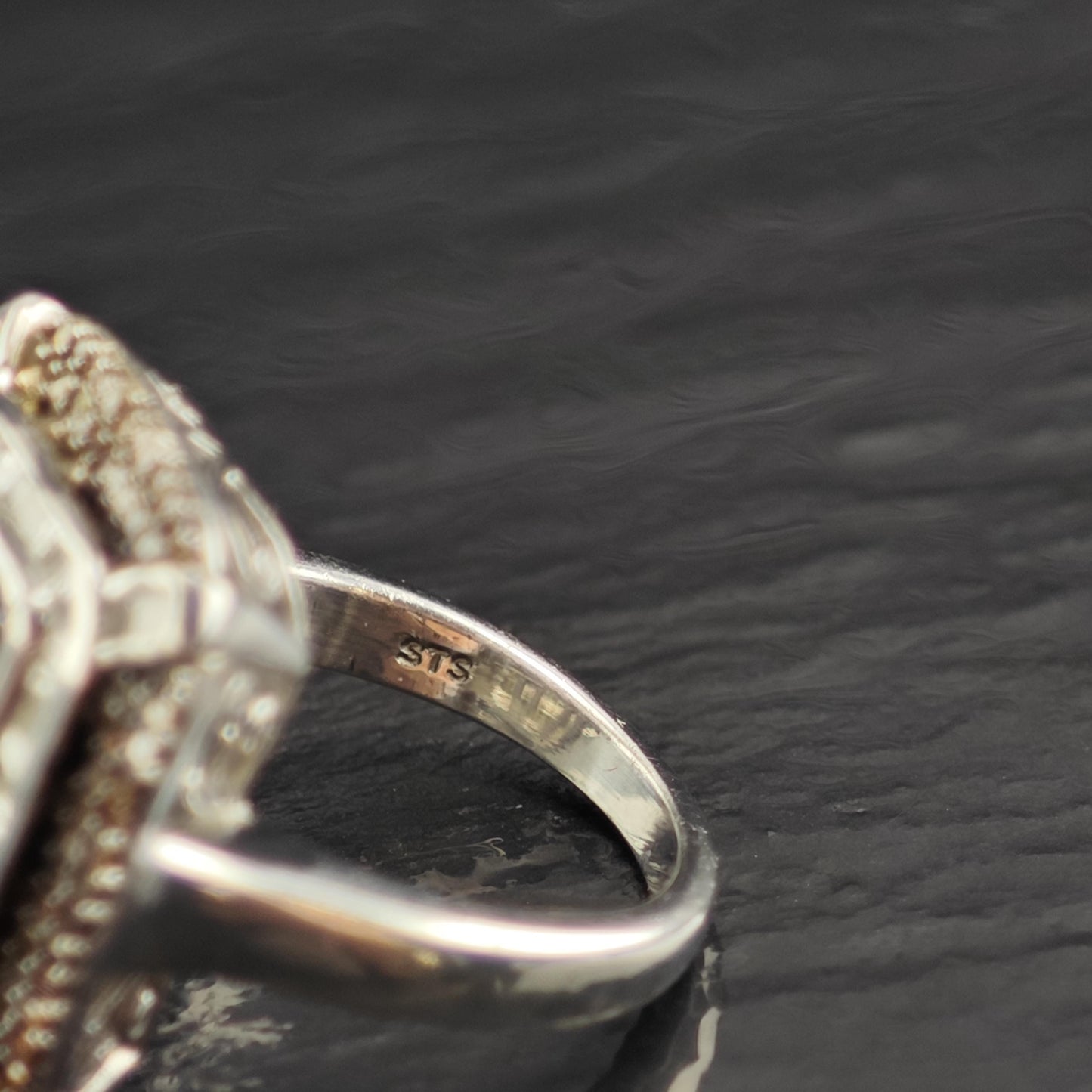 1 cttw Brown & White Diamond Sterling Silver Ring Sz 6 R6573