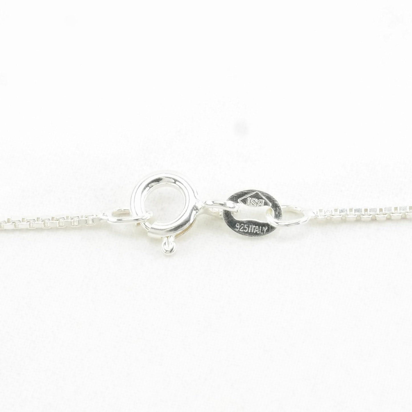 1mm link 22 inch Box Chain Sterling Silver Necklace