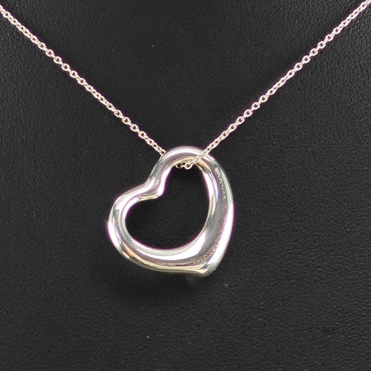 Tiffany Heart Medium Size Necklace Sterling Silver