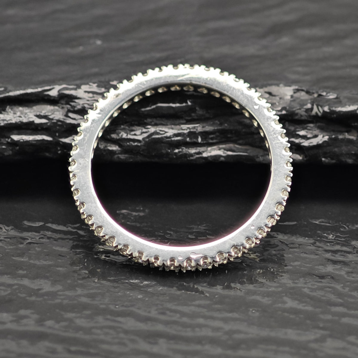 1/2 cttw Diamond Platinum Eternity Band Ring Sz 7 1/2 R6759
