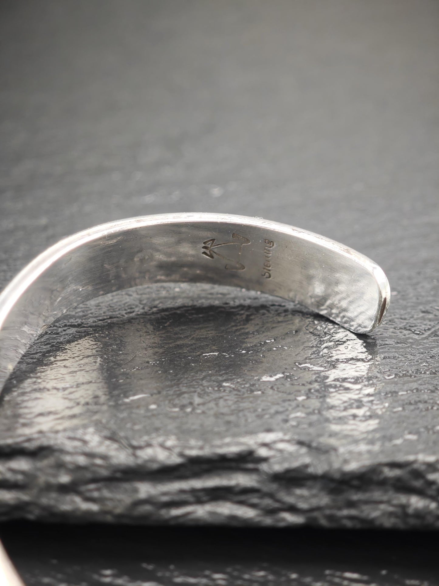 Hopi, Wadsworth, Native American Overlay, Cuff Bracelet Sterling Silver