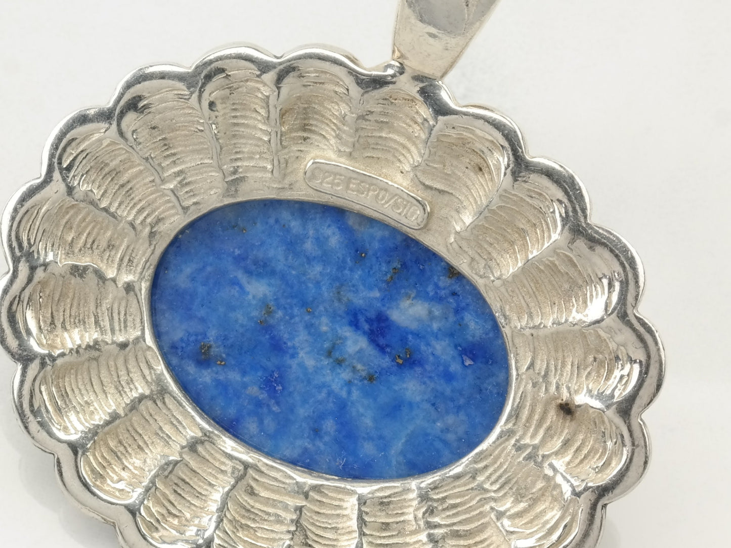 Vintage Espo Lapis Lazuli Sterling Silver Pendant