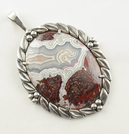 Landscape Agate Sterling Silver Pendant