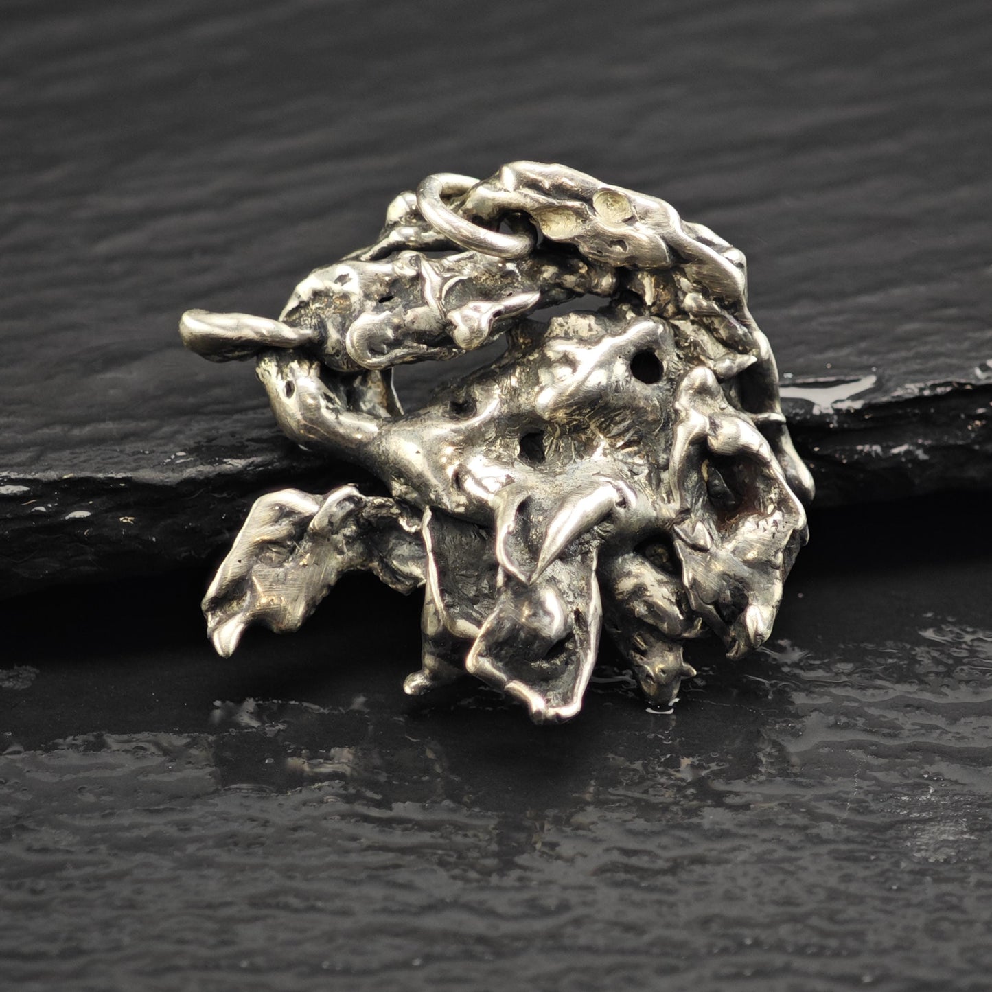 Brutalist Sterling Silver Pendant P3072