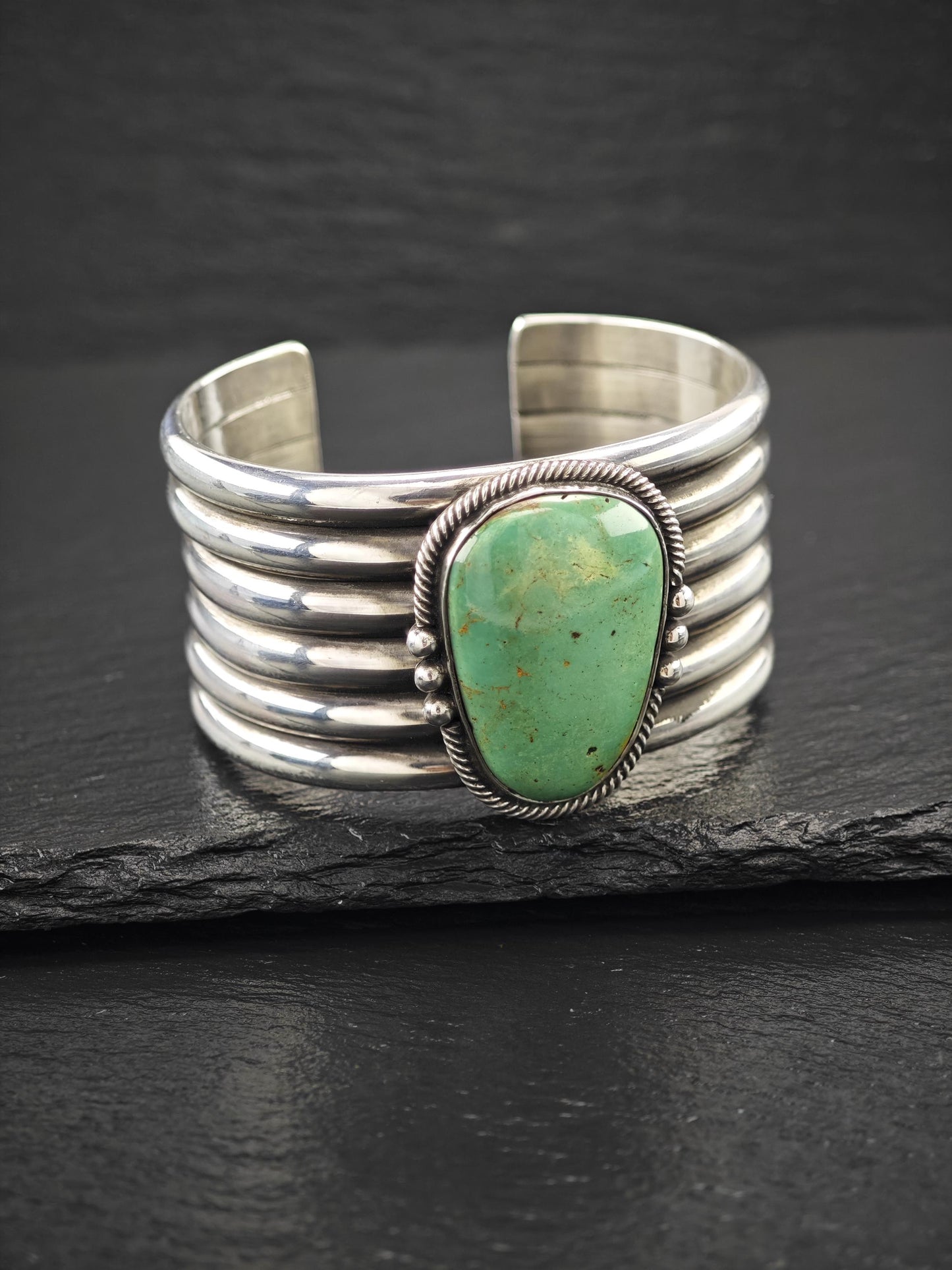 Native American, Mike Bird-Romero, Cuff Bracelet Sterling Silver