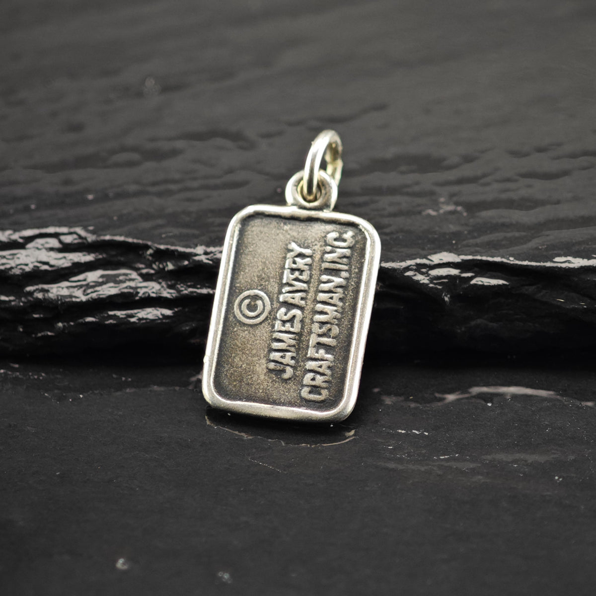 Vintage Retired James Avery Sterling Silver Hallmark Tag Charm P3169