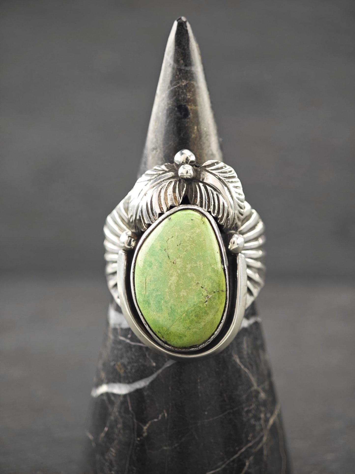 Native American Coral, Turquoise Ring Sterling Silver