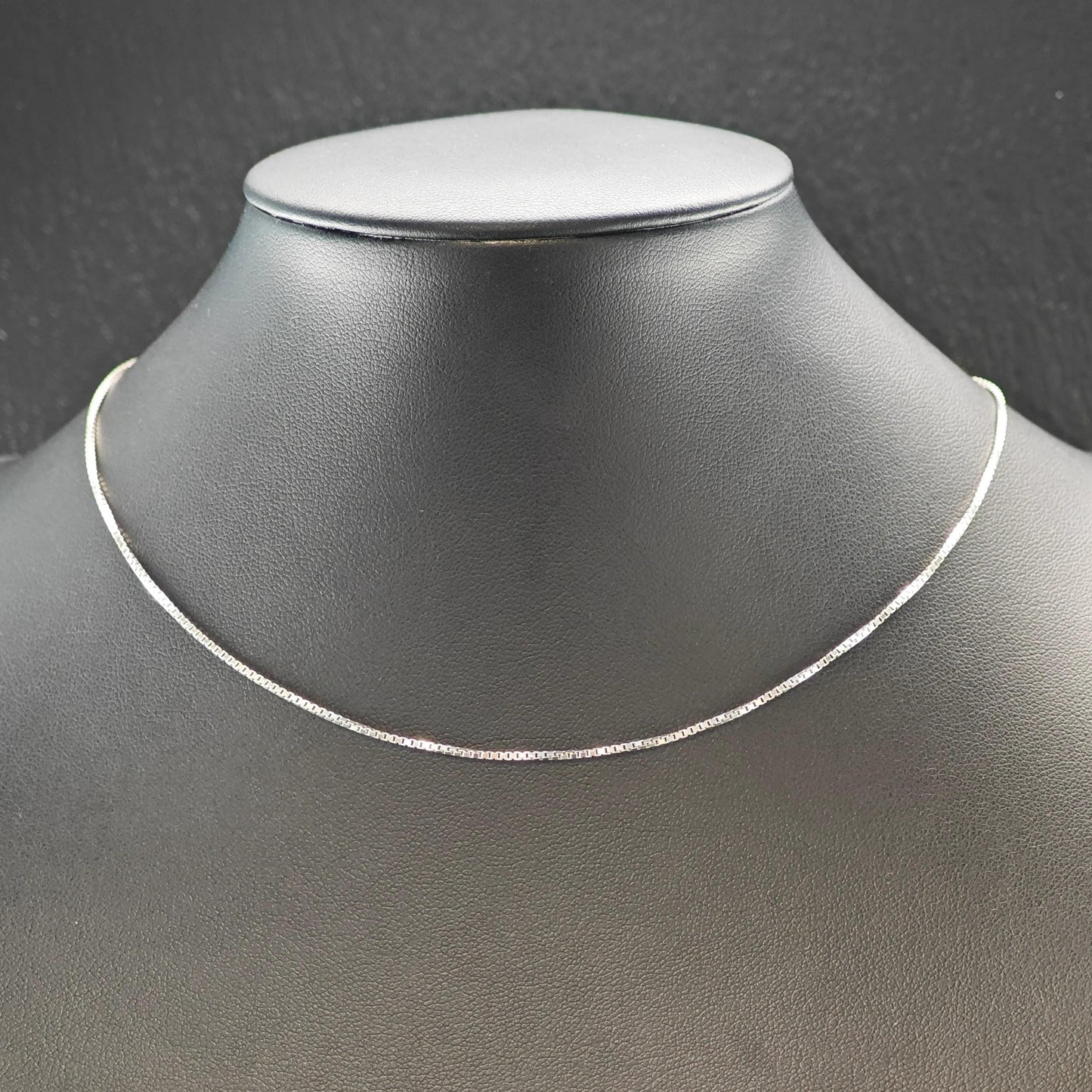 Adjustable slider Box Chain Sterling Silver Necklace 24" N2629