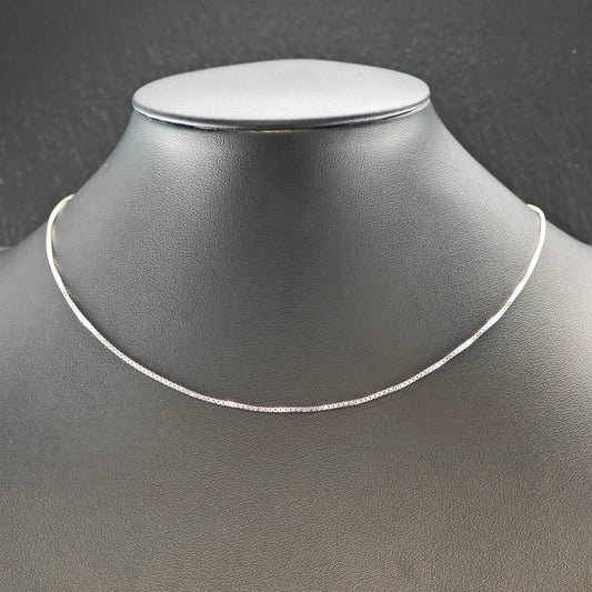 Adjustable slider Box Chain Sterling Silver Necklace 24" N2629